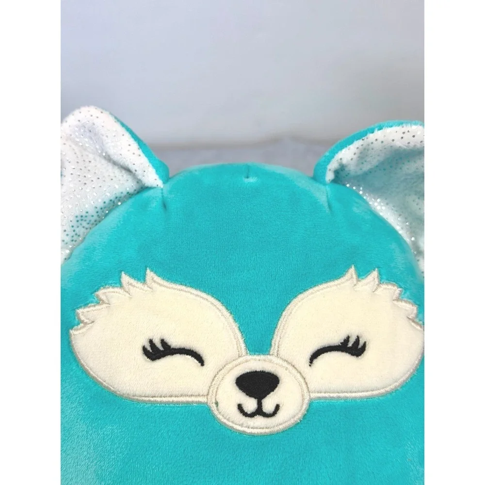 Squishmallows Feodora‎ the Caticorn Fox Teal Blue Fuzzy Belly Plush 8 Inch